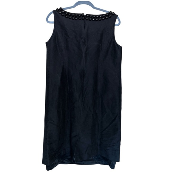 Talbots beaded black dress size 12W plus size silk blend fully lined old money - Picture 11 of 11